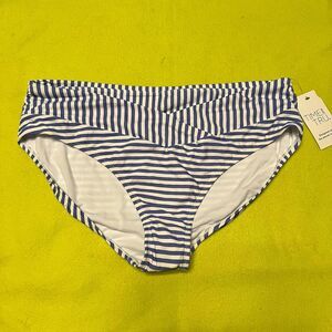 Time and Tru Striped Mid Rise Bikini Bottoms Swim 1x NWT